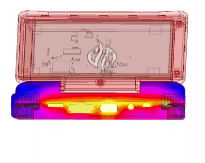 Ansys Icepak软件（右）中仿真的电源完整性问题