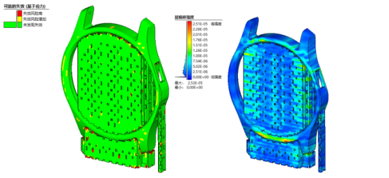 左-可能的失效;右-收缩线缺陷