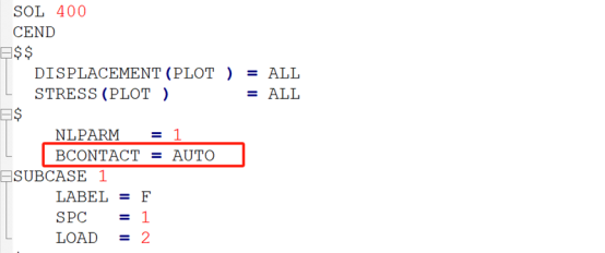 设计仿真MSC Nastran自动接触定义介绍