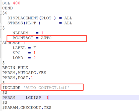 设计仿真MSC Nastran自动接触定义介绍