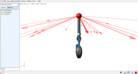 摆振模型仿真某帧动画截图