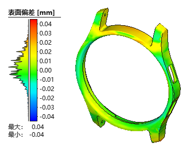 变形补偿优化后的打印仿真结果