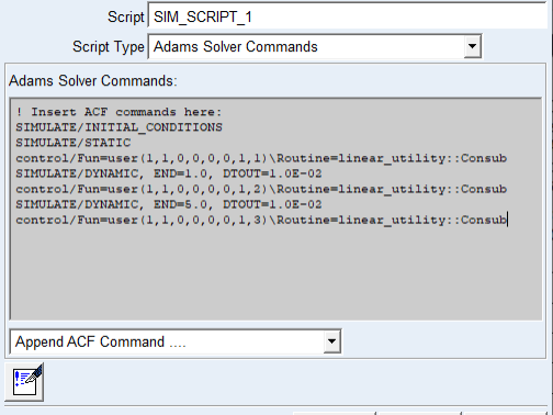 Adams线性化分析子程序应用
