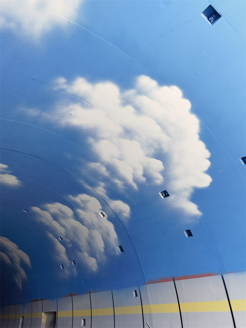 隧道蓝天白云图片