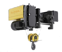 low-headroom wire rope hoist