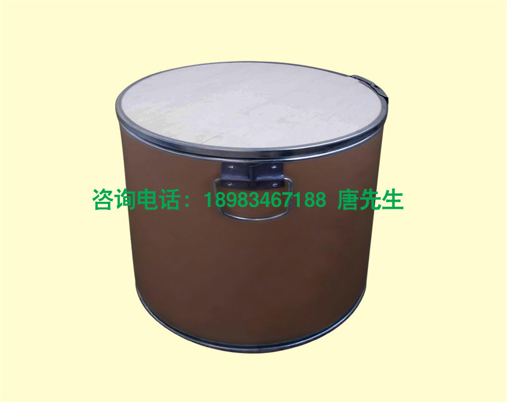双耳镀锌铁箍盖板桶