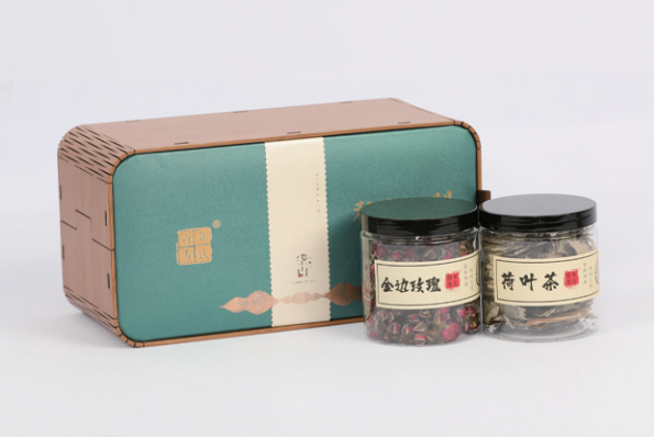 金邊玫瑰荷葉茶