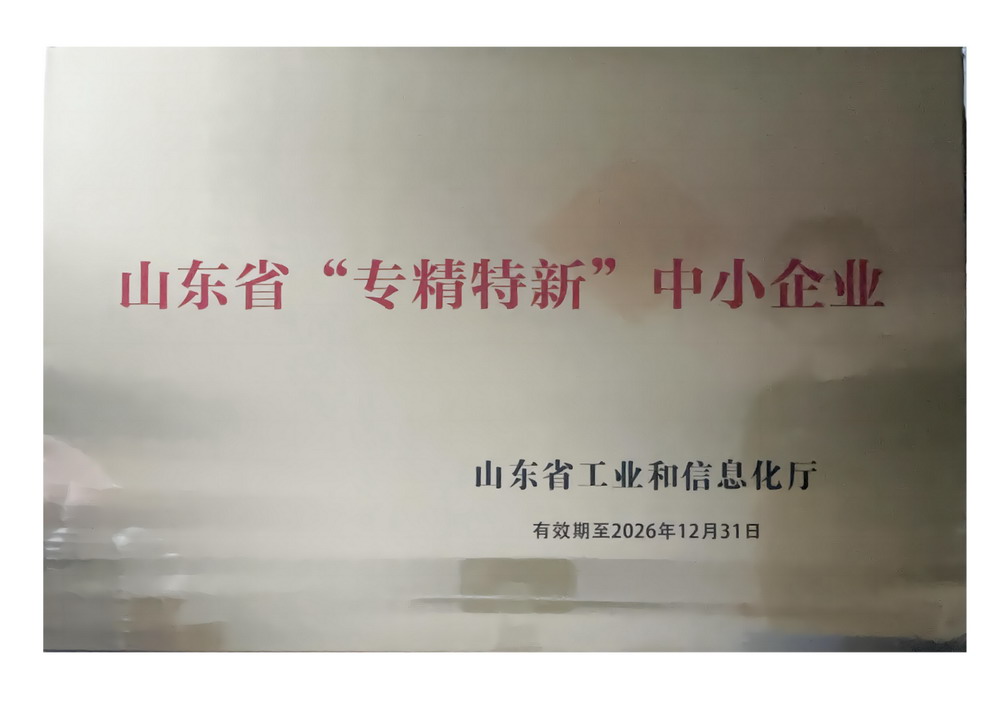 “专精特新”企业证书