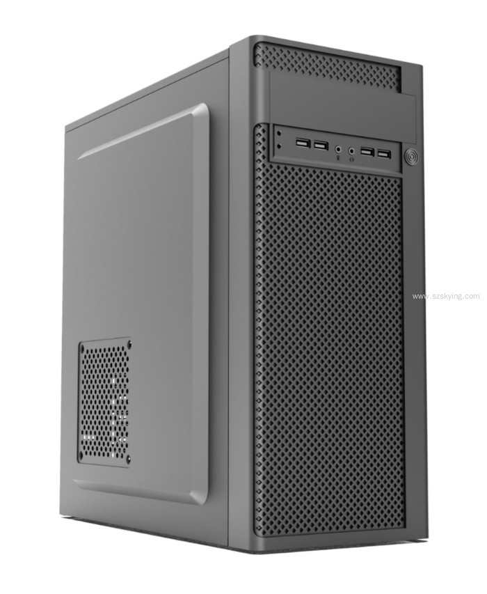 Business Office Case ATX Motherboard Mesh Front Panel Black Color