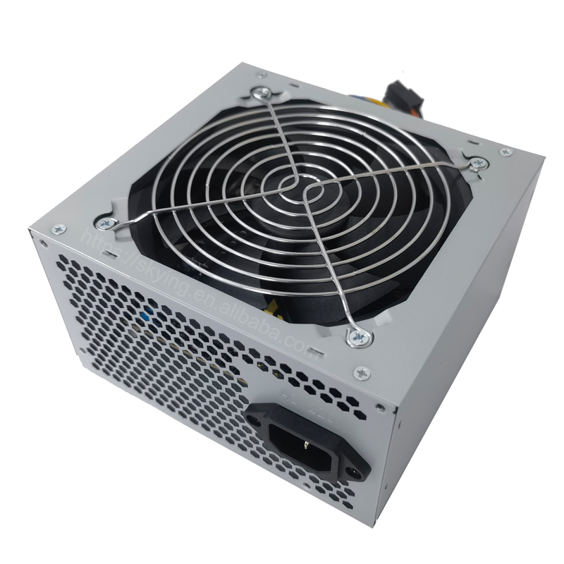 ATX POWER SUPPLY 250W SILVER COVER 12CM FAN COLOR WIRES FOR PC CASE SKPS250S