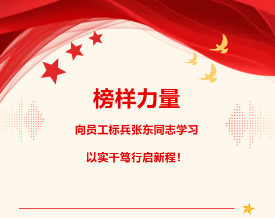 榜样力量—向员工标兵张东同志学习—以实干笃行启新程!