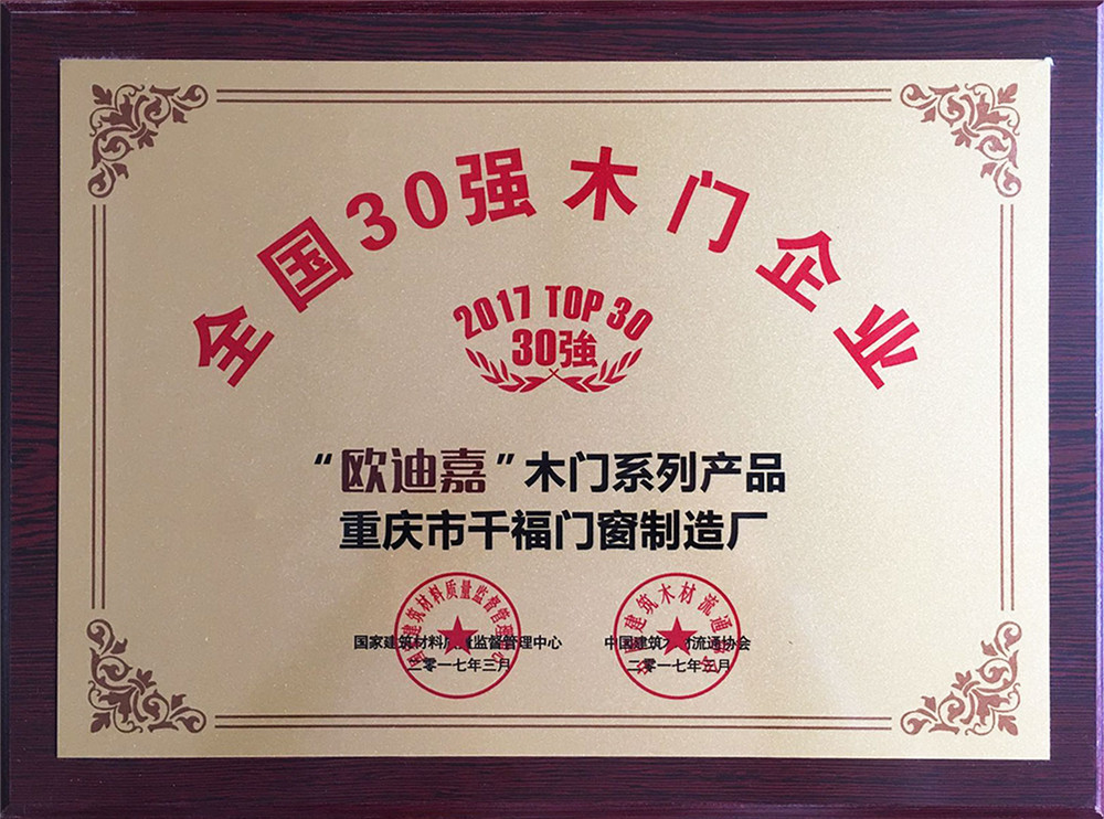 全国30强木门企业