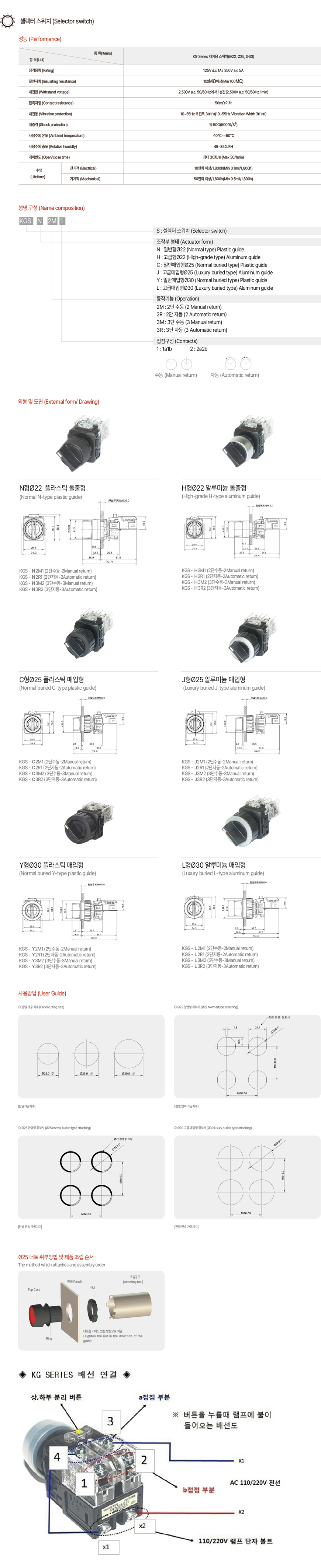 KGAUTO KGS系列选择开关