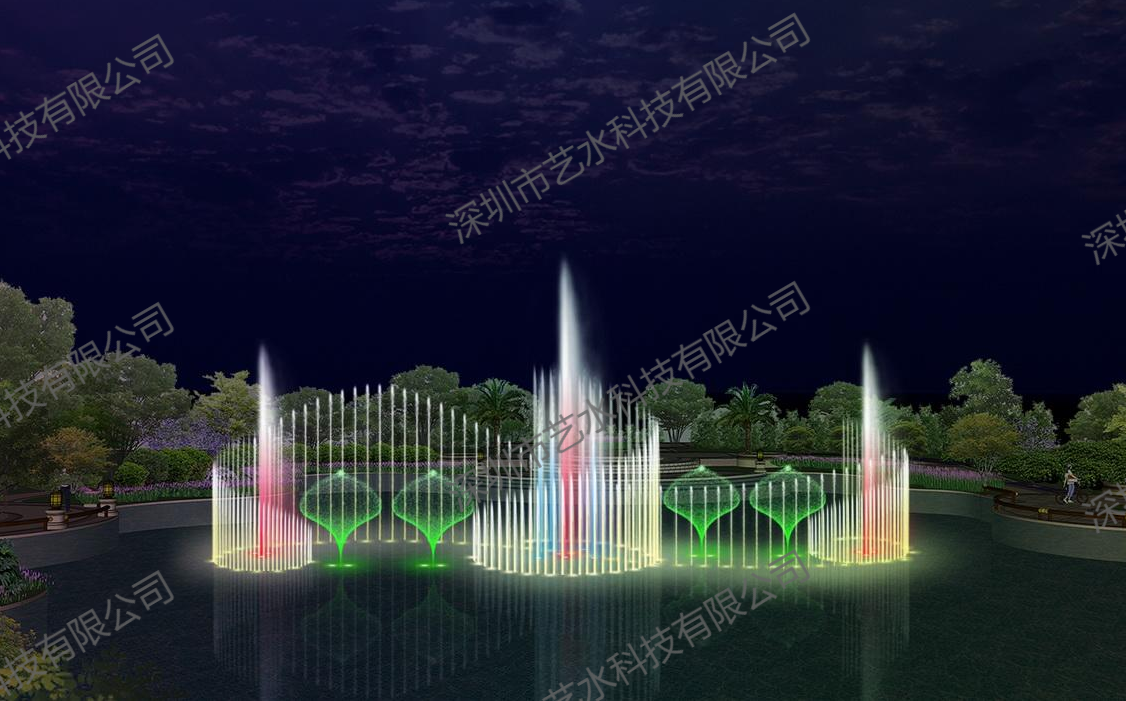 河源恒大名都五期中心园林音乐喷泉工程