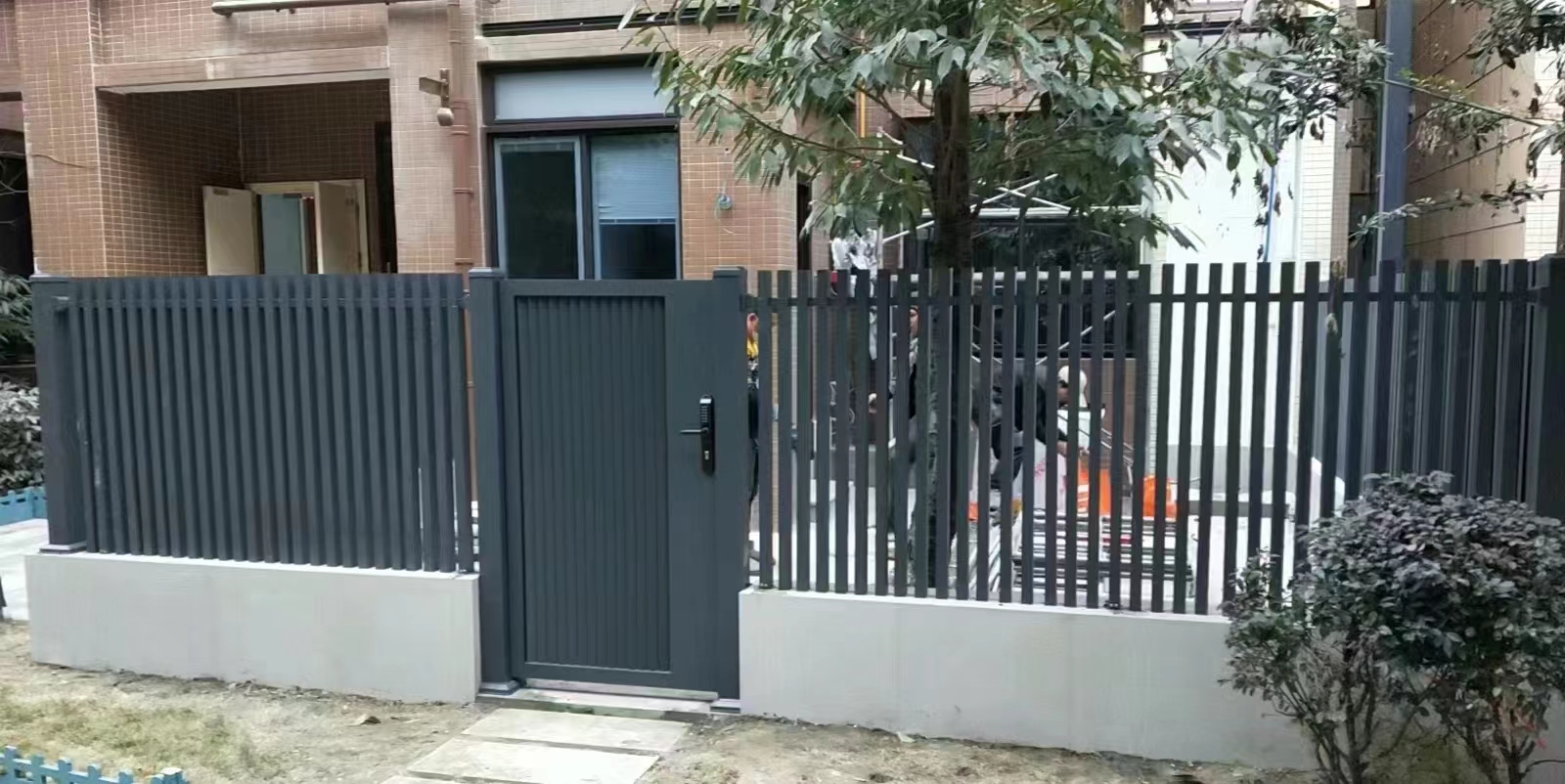 铝合金铝艺简约新中式单开门围栏