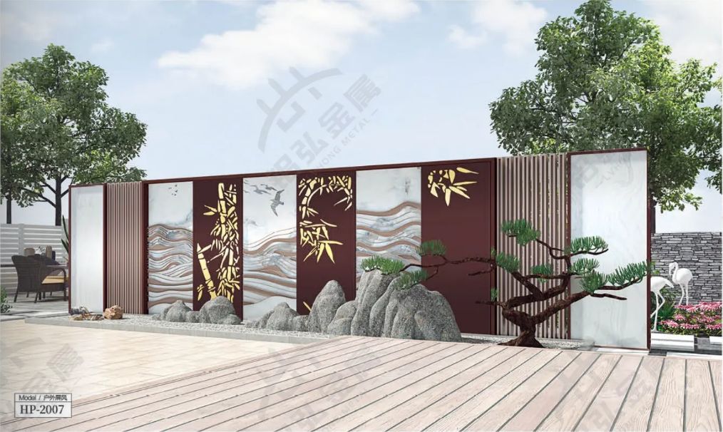 铝艺户外屏风