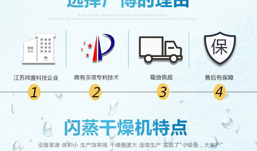 快速旋轉(zhuǎn)閃蒸干燥機(jī)特點(diǎn)