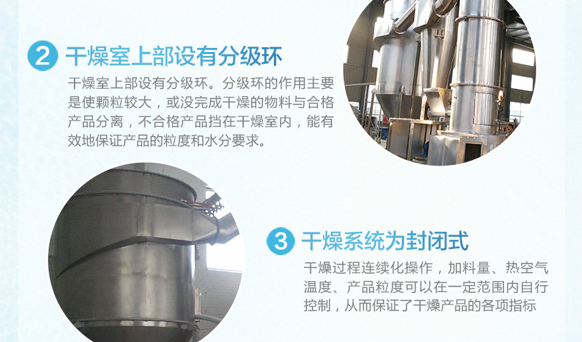 閃蒸干燥機(jī)設(shè)有分級(jí)環(huán)