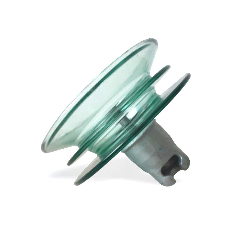 Three umbrella type disc suspension tempered glass insulator