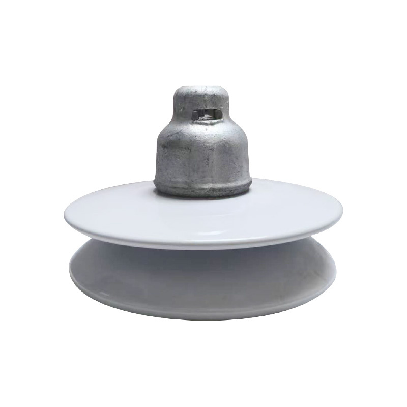 Stain-resistant disk-type suspended porcelain insulator
