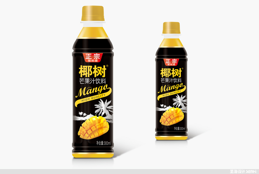 正宗椰树牌/包料包装设计/芒果汁饮料/杭州包装设计/杭州圣海包装艺术设计有限公司