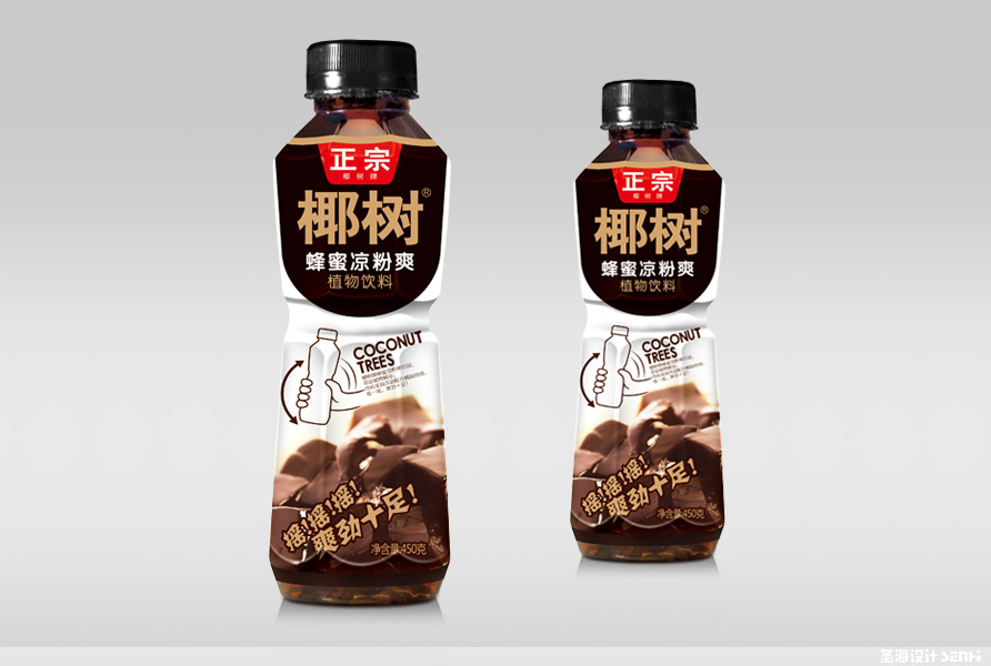 正宗椰树牌/包料包装设计/蜂蜜凉粉爽植物饮料/杭州包装设计/杭州圣海包装艺术设计有限公司