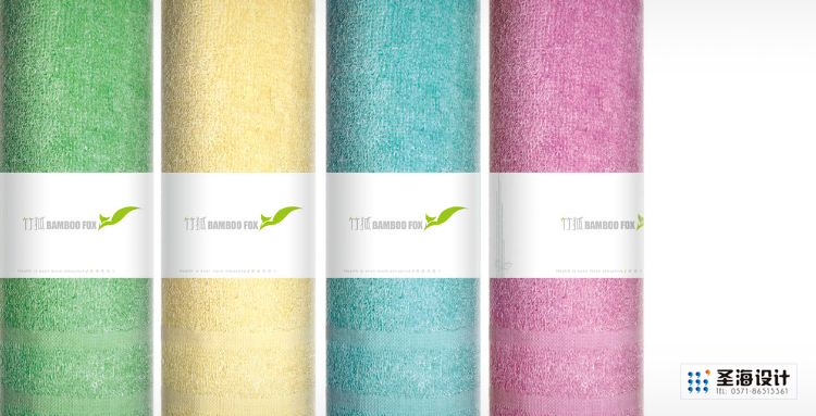 竹狐纺织品包装/竹纤维毛巾/杭州包装设计/杭州圣海包装艺术设计有限公司
