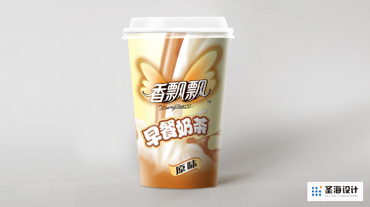 香飘飘奶茶/香飘飘早餐奶茶/原味/杭州包装设计/杭州圣海包装艺术设计有限公司