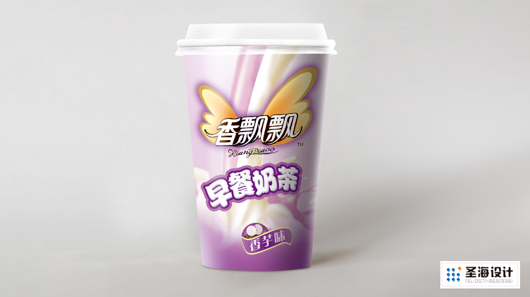 香飘飘奶茶/香飘飘早餐奶茶/香芋味/杭州包装设计/杭州圣海包装艺术设计有限公司
