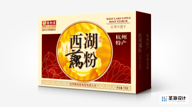 唐纳兹西湖藕粉包装设计/杭州包装设计/杭州圣海包装艺术设计有限公司