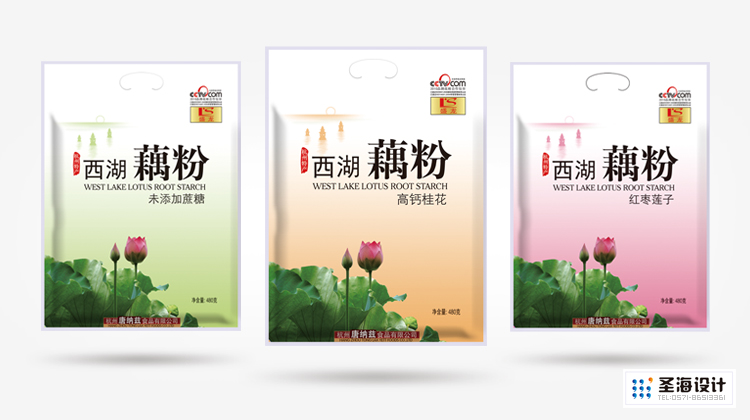 唐纳兹西湖藕粉包装设计/杭州包装设计/杭州圣海包装艺术设计有限公司