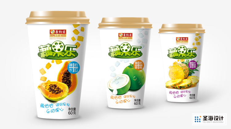 唐纳兹西湖藕粉包装设计/藕果乐/藕粉木瓜/藕粉椰果/藕粉菠萝/杭州包装设计/杭州圣海包装艺术设计有限公司