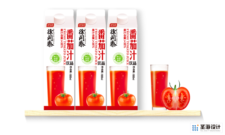 澳门豆捞果蔬饮料/徐同泰/胡萝卜汁/黑加仑汁/蟠桃汁/番茄汁/杭州包装设计/杭州圣海包装艺术设计有限公司