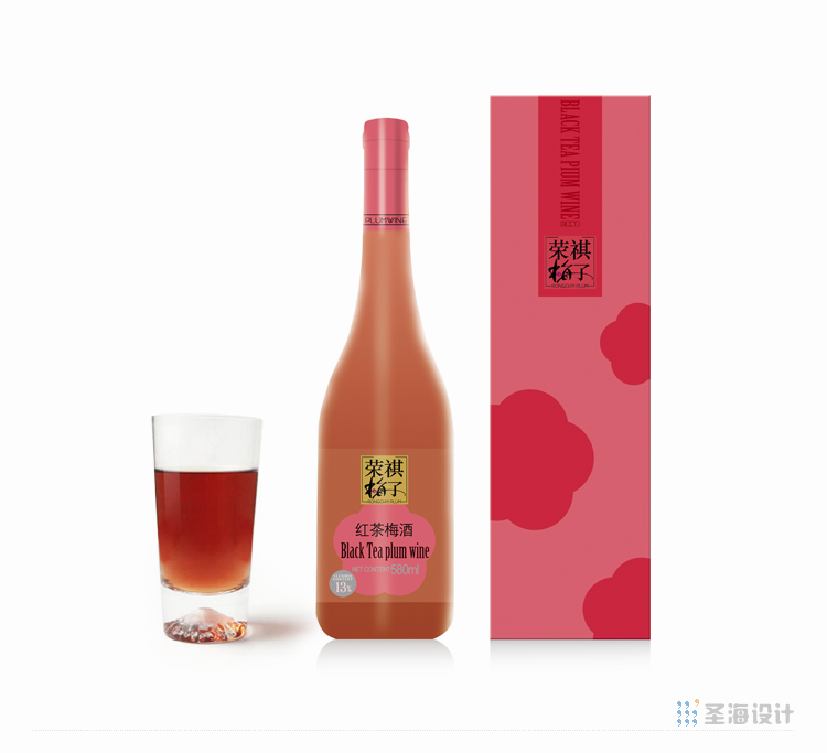 荣祺梅子/梅酒瓶型/酒标设计/白酒包装设计/日本梅酒/杭州包装设计/杭州圣海包装艺术设计有限公司