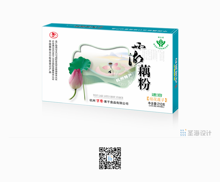 万隆杭州糕点特产/西湖藕粉/杭州包装设计/圣海包装设计