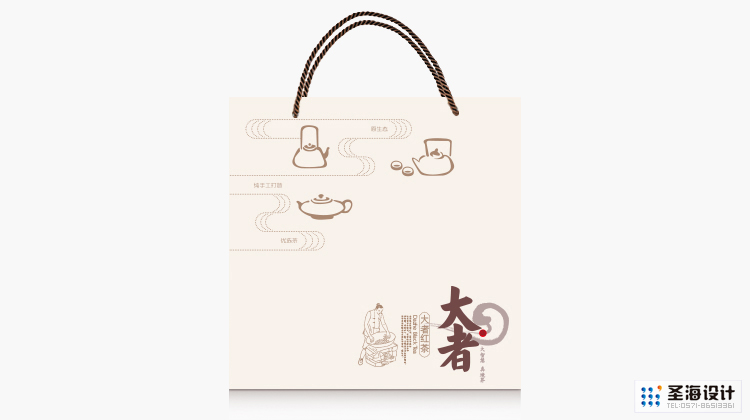 大者茶品牌设计红茶/茶叶礼盒外手提袋/杭州包装设计/杭州圣海包装艺术设计有限公司
