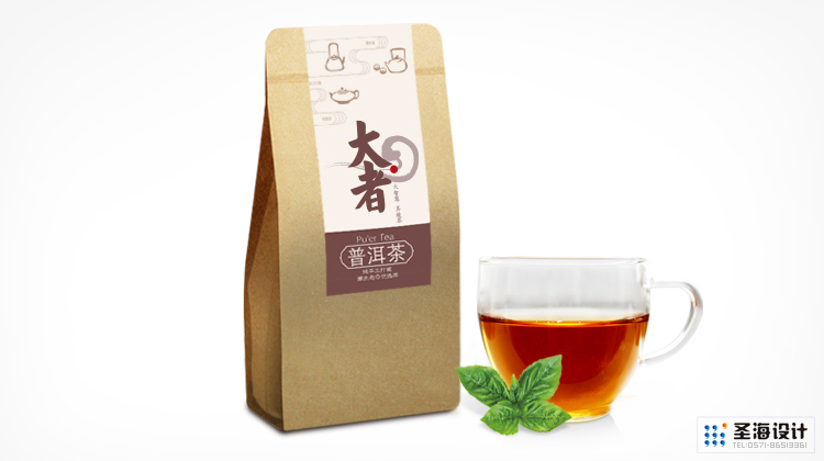 大者茶品牌设计/茶叶纸袋/红茶/普洱茶/黑茶/白茶/杭州包装设计/杭州圣海包装艺术设计有限公司