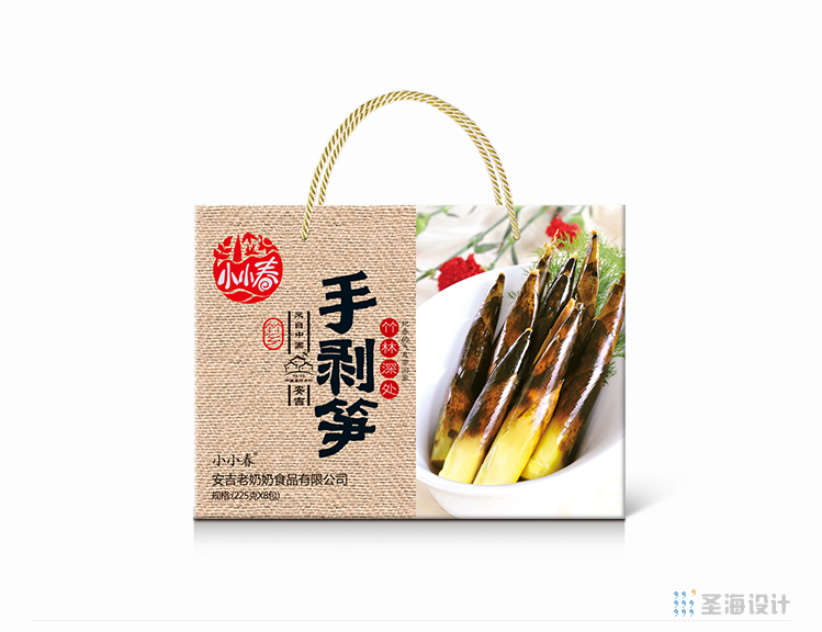 小小春安吉手剥笋礼盒/杭州包装设计/圣海包装设计