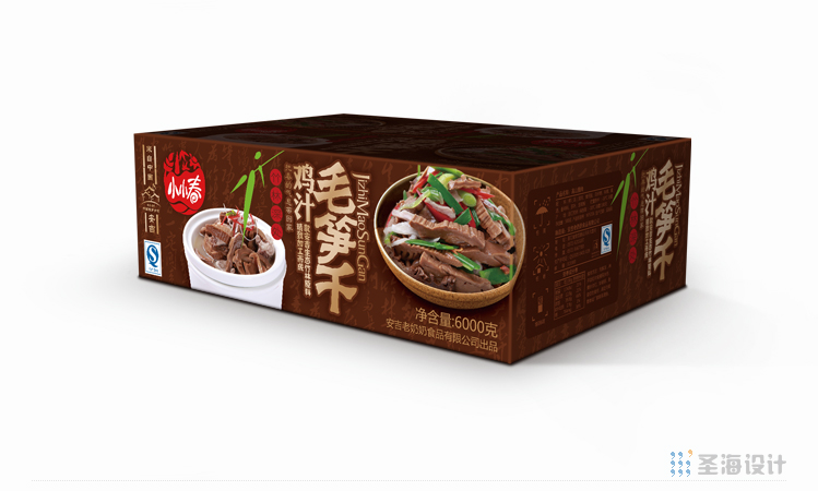 小小春鸡汁毛笋干纸箱/杭州包装设计/圣海包装设计
