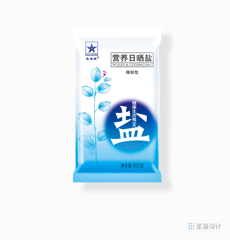 蓝海星食用盐|健康平衡盐|杭州圣海包装艺术设计有限公司|杭州包装设计