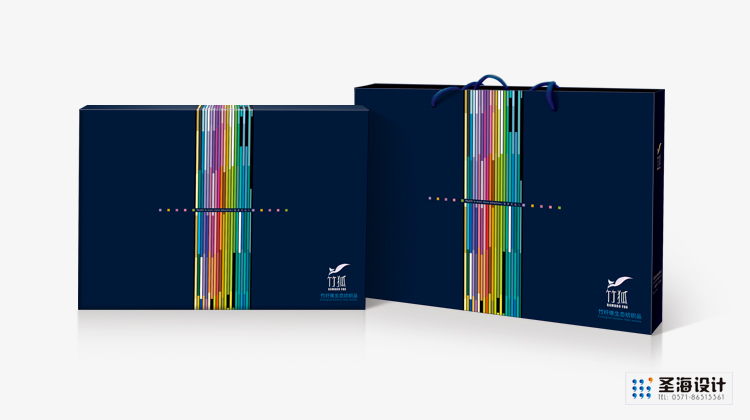 竹狐纺织品包装/竹纤维生态纺织品精装礼盒/杭州包装设计/杭州圣海包装艺术设计有限公司