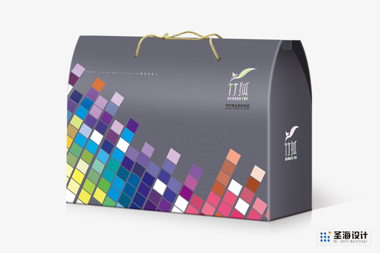 竹狐纺织品包装/竹纤维生态纺织品|空调被|蚕丝被包装/杭州包装设计/杭州圣海包装艺术设计有限公司