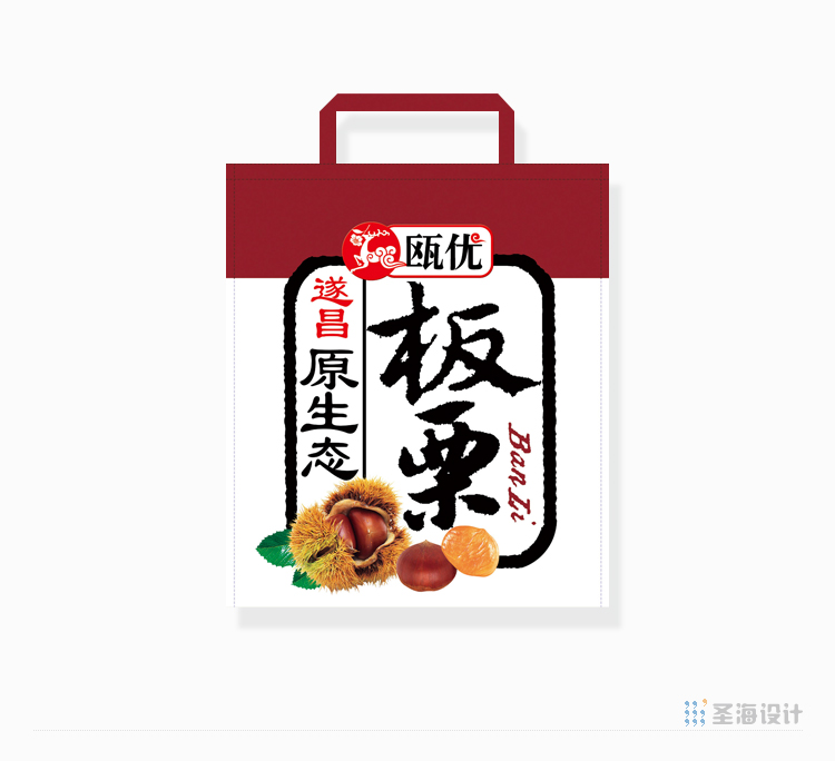 瓯优中华特产品牌整合|遂昌特产原生态板粟|杭州包装设计|圣海包装设计
