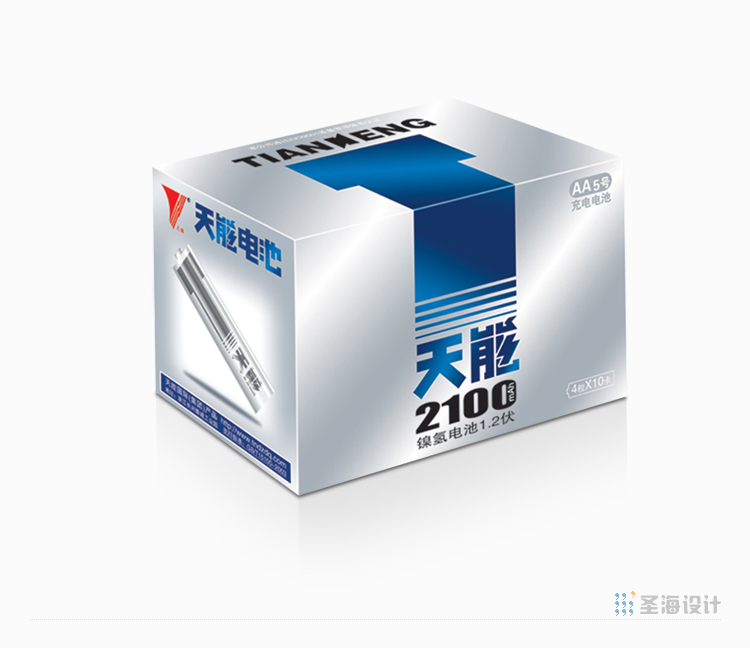 天能5号充电电池品牌|天能电池|品牌设计|杭州包装设计|圣海包装设计