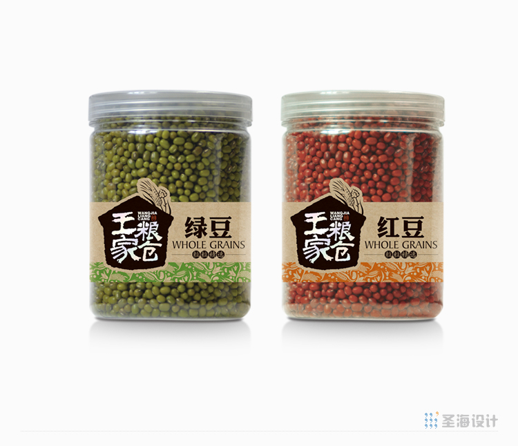 谷丰-王家粮仓五谷杂粮/绿豆/红豆/杭州包装设计/杭州圣海包装艺术设计有限公司