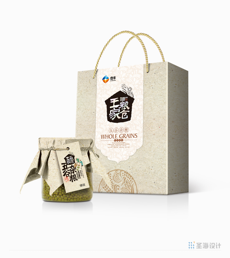谷丰-王家粮仓五谷杂粮/绿豆/红豆/杭州包装设计/杭州圣海包装艺术设计有限公司