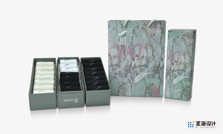 竹狐纺织品包装/竹纤维袜子/杭州包装设计/杭州圣海包装艺术设计有限公司