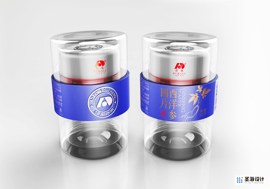 人参片罐体瓶体设计|杭州圣海包装艺术设计有限公司|药料|滋补|营养|人参|三七|