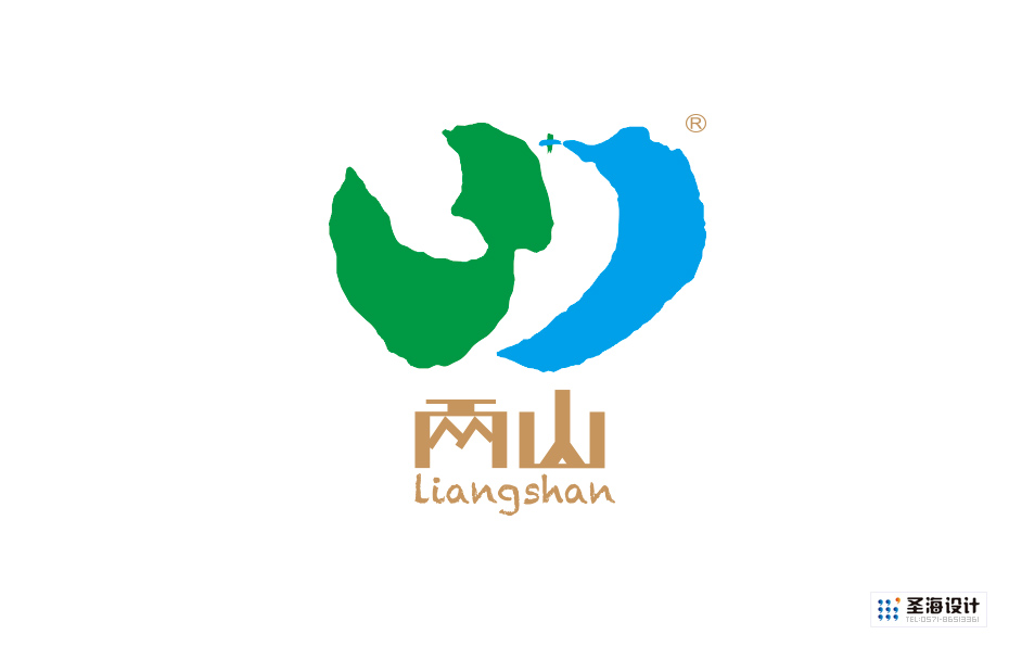 两山农副产品特产（绿水千山就是金山银山）品牌标志logo设计|中国竹乡安吉|杭州包装设计有限公司