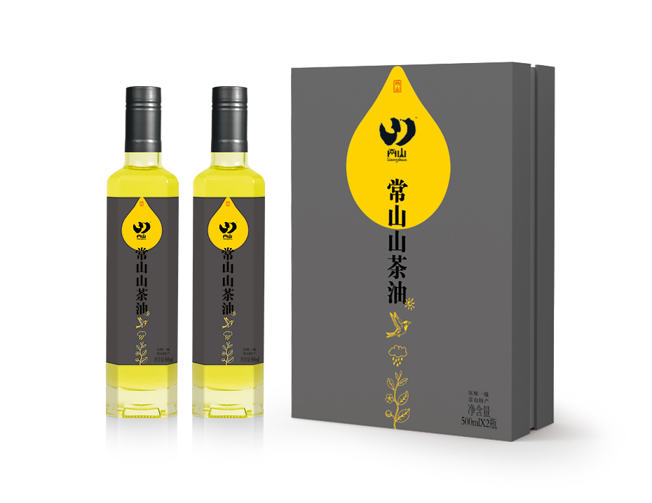 常山山茶油包装设计|香榧|两山农副产品特产（绿水千山就是金山银山）品牌标志logo设计|中国竹乡安吉|杭州包装设计有限公司